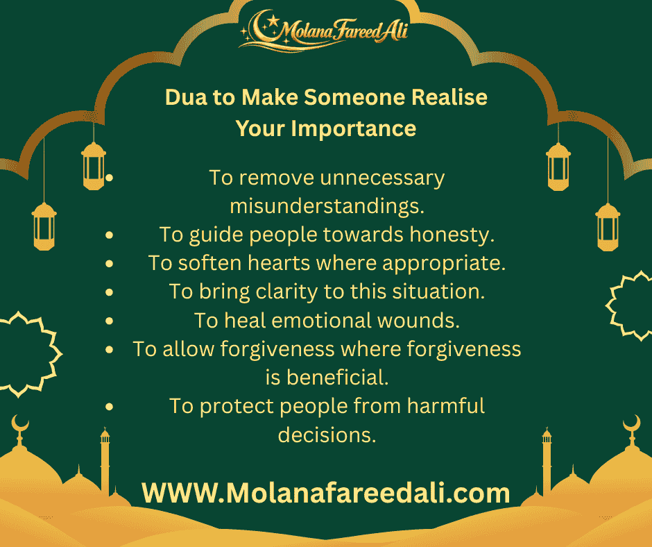 Dua to Make Someone Realise Your Importance